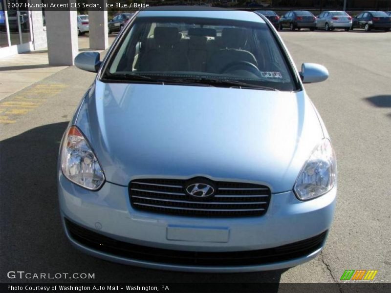 Ice Blue / Beige 2007 Hyundai Accent GLS Sedan