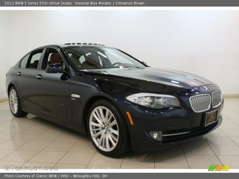 Imperial Blue Metallic / Cinnamon Brown 2011 BMW 5 Series 550i xDrive Sedan
