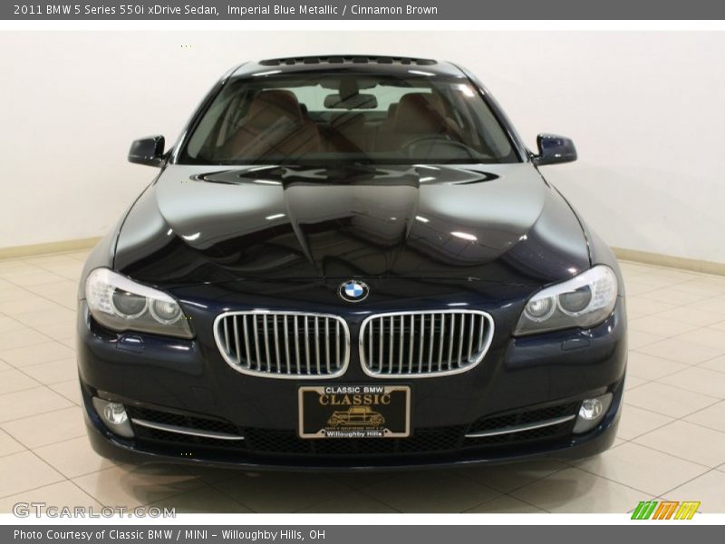 Imperial Blue Metallic / Cinnamon Brown 2011 BMW 5 Series 550i xDrive Sedan