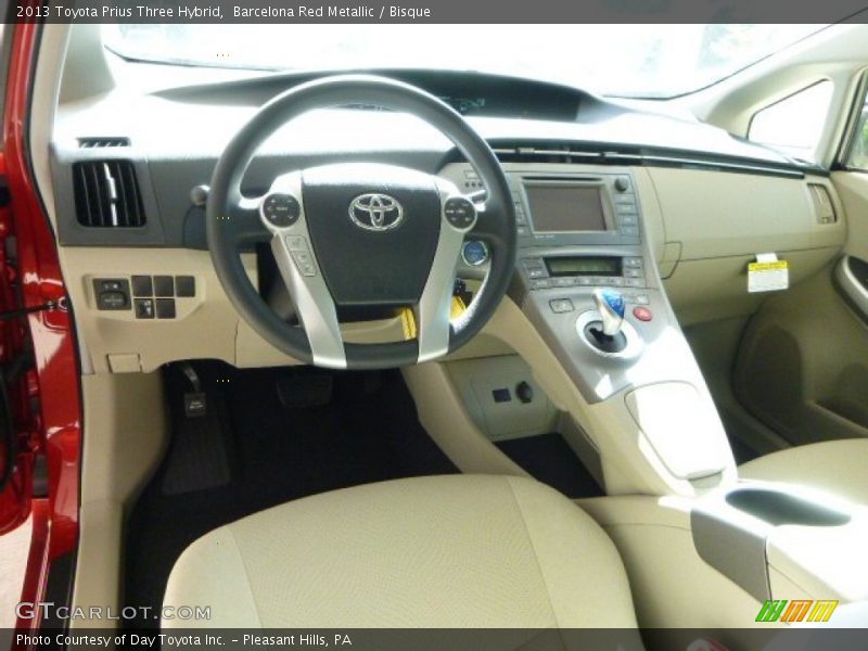 Barcelona Red Metallic / Bisque 2013 Toyota Prius Three Hybrid