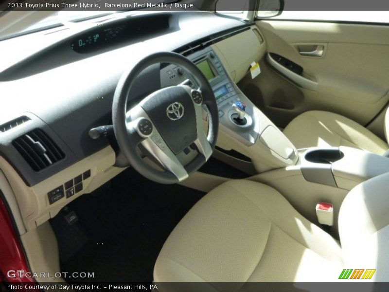 Barcelona Red Metallic / Bisque 2013 Toyota Prius Three Hybrid