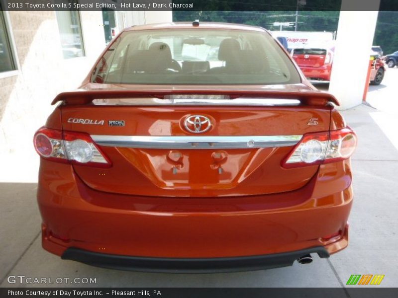 Hot Lava / Dark Charcoal 2013 Toyota Corolla S Special Edition