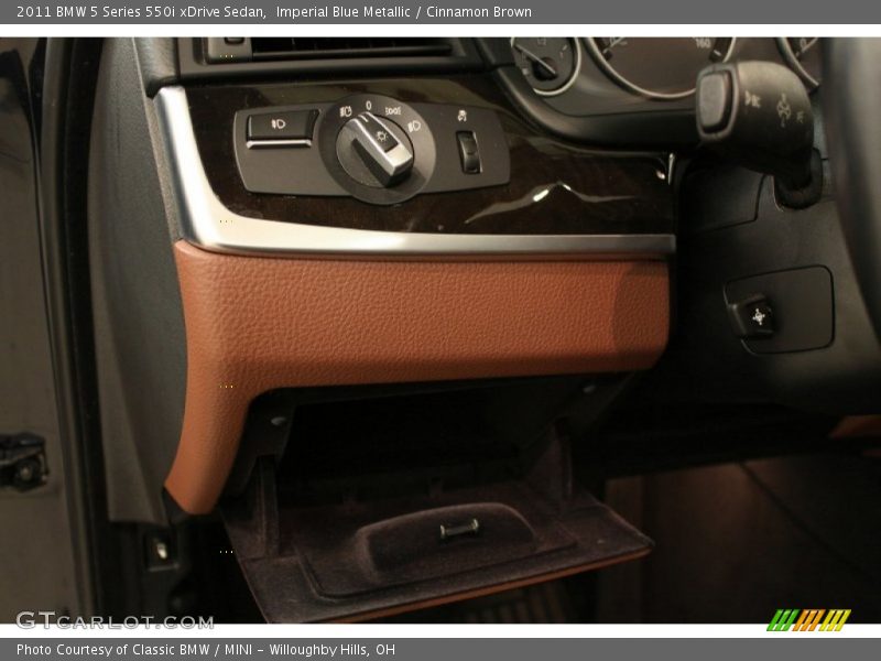Imperial Blue Metallic / Cinnamon Brown 2011 BMW 5 Series 550i xDrive Sedan