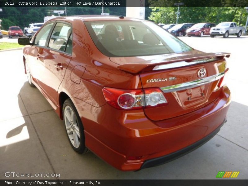 Hot Lava / Dark Charcoal 2013 Toyota Corolla S Special Edition