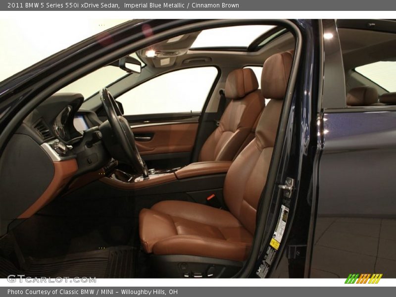 Imperial Blue Metallic / Cinnamon Brown 2011 BMW 5 Series 550i xDrive Sedan