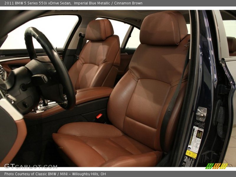 Imperial Blue Metallic / Cinnamon Brown 2011 BMW 5 Series 550i xDrive Sedan