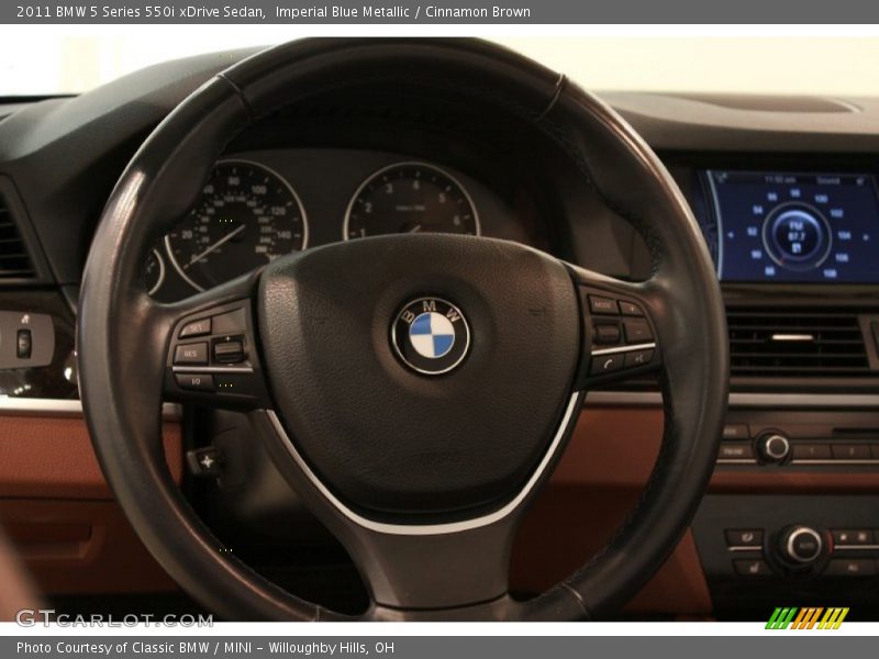 Imperial Blue Metallic / Cinnamon Brown 2011 BMW 5 Series 550i xDrive Sedan