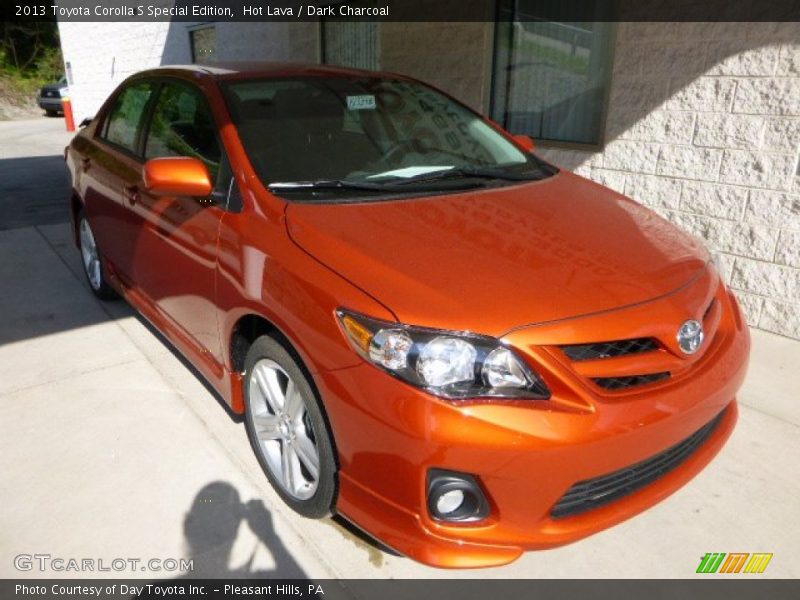 Hot Lava / Dark Charcoal 2013 Toyota Corolla S Special Edition