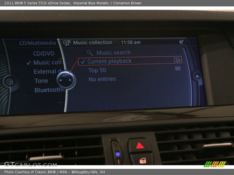 Imperial Blue Metallic / Cinnamon Brown 2011 BMW 5 Series 550i xDrive Sedan