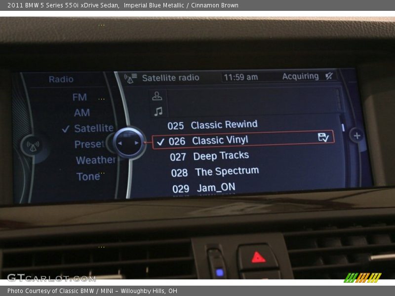Imperial Blue Metallic / Cinnamon Brown 2011 BMW 5 Series 550i xDrive Sedan