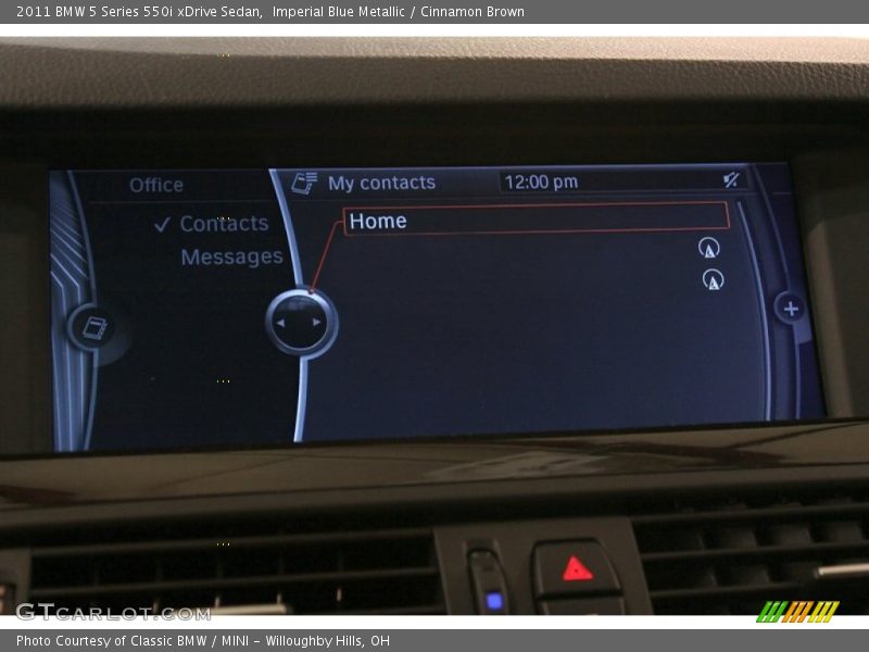 Imperial Blue Metallic / Cinnamon Brown 2011 BMW 5 Series 550i xDrive Sedan