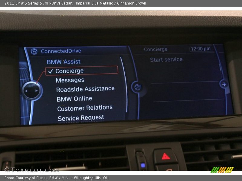 Imperial Blue Metallic / Cinnamon Brown 2011 BMW 5 Series 550i xDrive Sedan