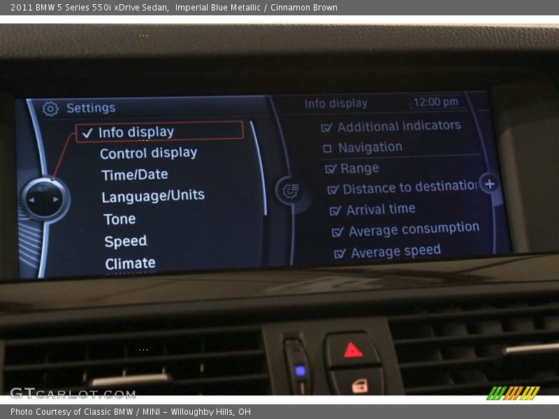 Imperial Blue Metallic / Cinnamon Brown 2011 BMW 5 Series 550i xDrive Sedan