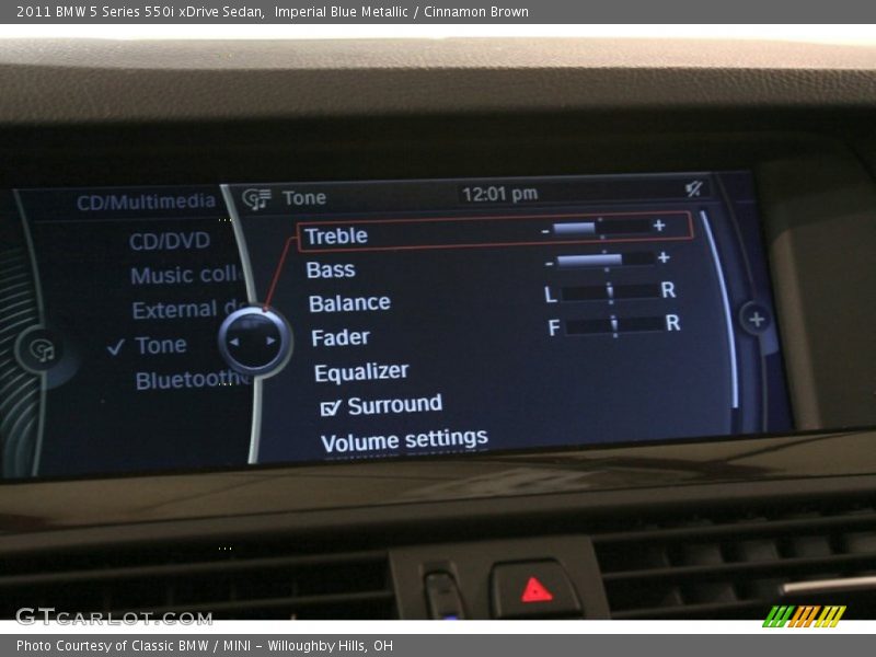 Imperial Blue Metallic / Cinnamon Brown 2011 BMW 5 Series 550i xDrive Sedan