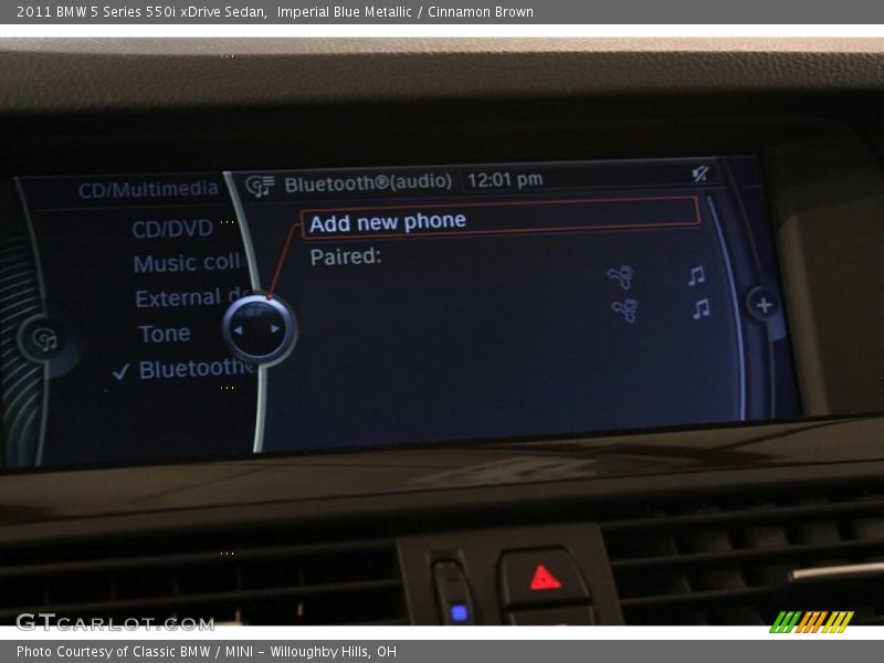 Imperial Blue Metallic / Cinnamon Brown 2011 BMW 5 Series 550i xDrive Sedan