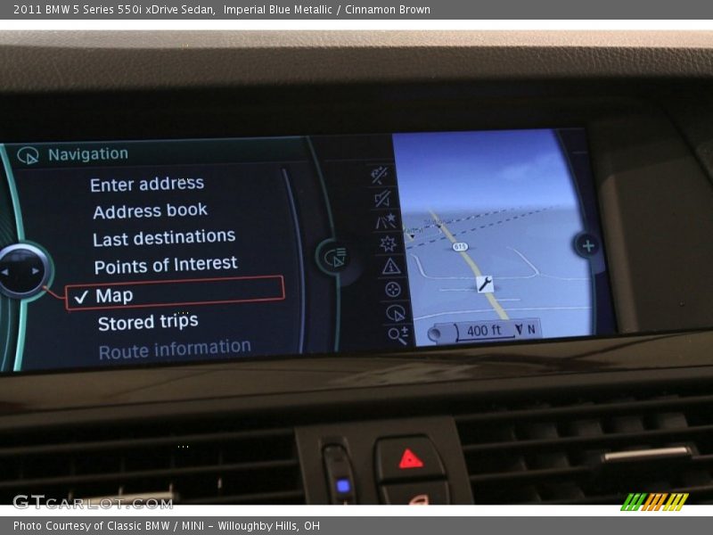 Imperial Blue Metallic / Cinnamon Brown 2011 BMW 5 Series 550i xDrive Sedan
