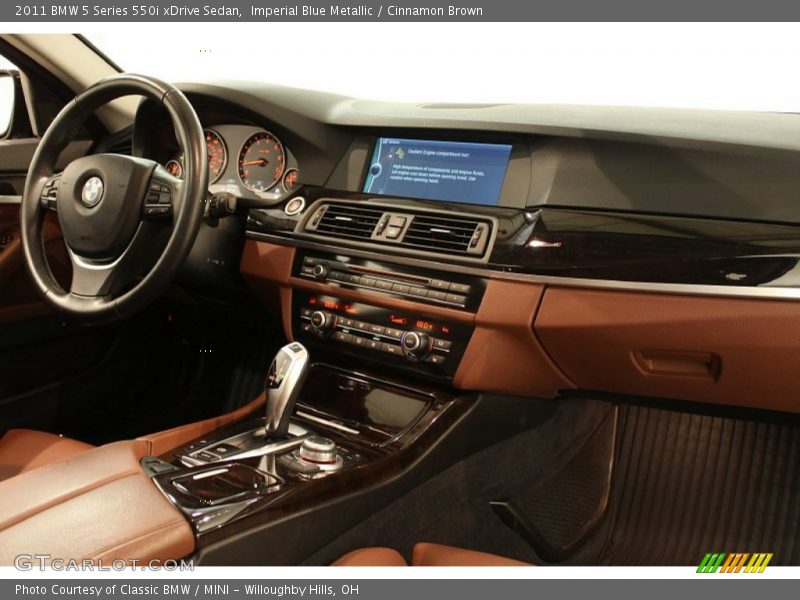 Imperial Blue Metallic / Cinnamon Brown 2011 BMW 5 Series 550i xDrive Sedan