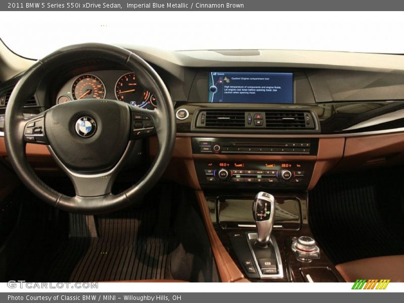 Imperial Blue Metallic / Cinnamon Brown 2011 BMW 5 Series 550i xDrive Sedan