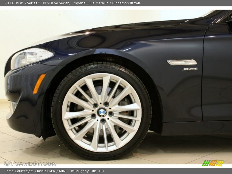 Imperial Blue Metallic / Cinnamon Brown 2011 BMW 5 Series 550i xDrive Sedan