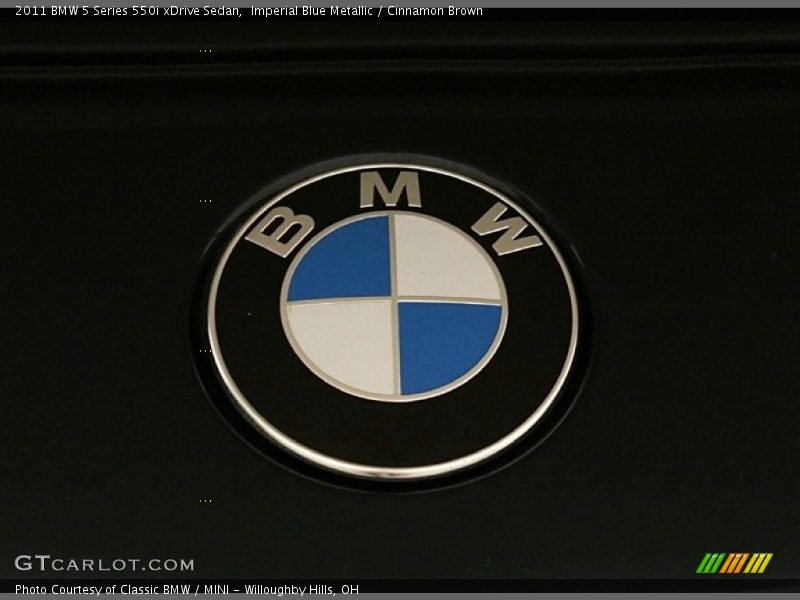 Imperial Blue Metallic / Cinnamon Brown 2011 BMW 5 Series 550i xDrive Sedan