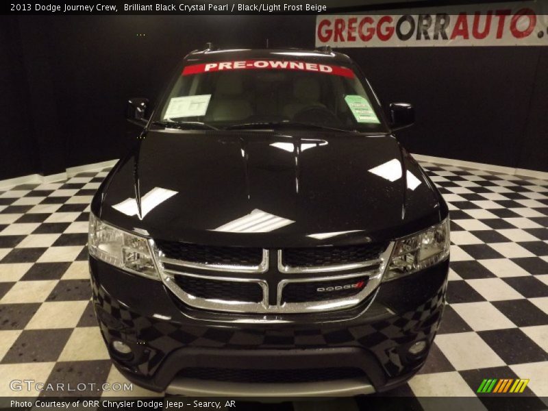 Brilliant Black Crystal Pearl / Black/Light Frost Beige 2013 Dodge Journey Crew