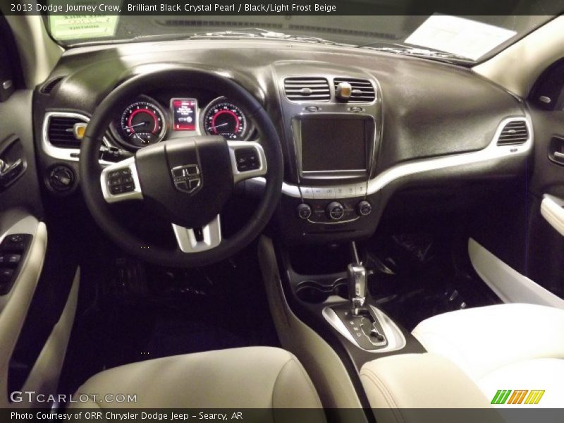 Brilliant Black Crystal Pearl / Black/Light Frost Beige 2013 Dodge Journey Crew