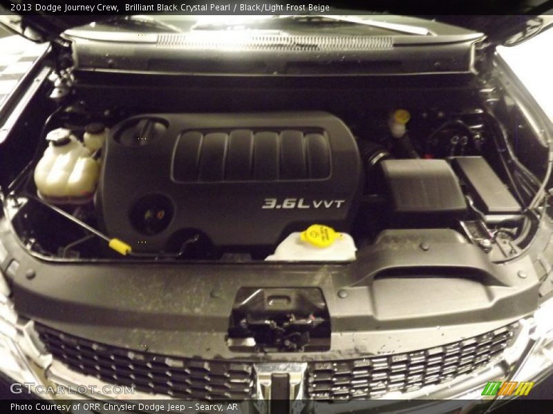 Brilliant Black Crystal Pearl / Black/Light Frost Beige 2013 Dodge Journey Crew