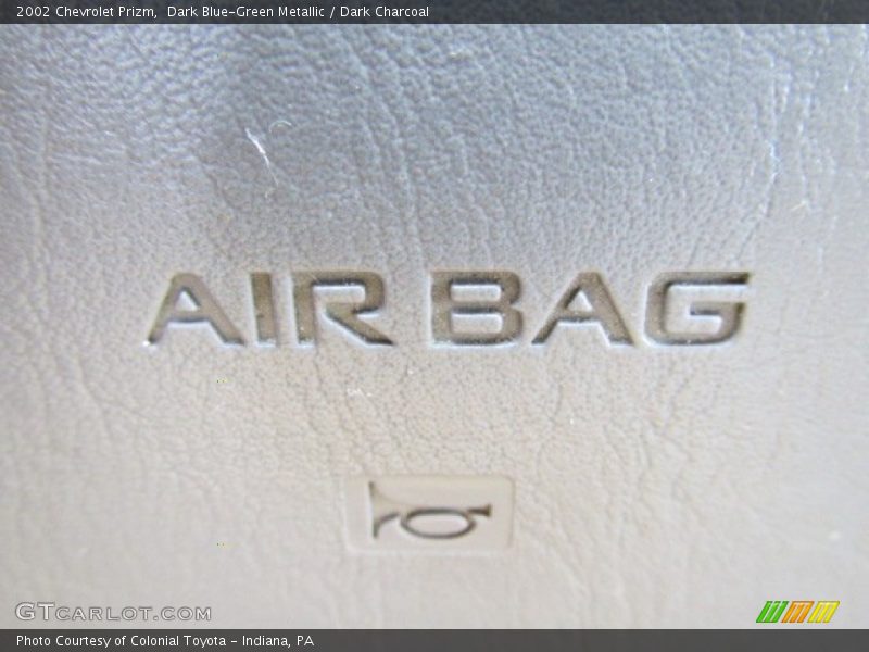 Dark Blue-Green Metallic / Dark Charcoal 2002 Chevrolet Prizm