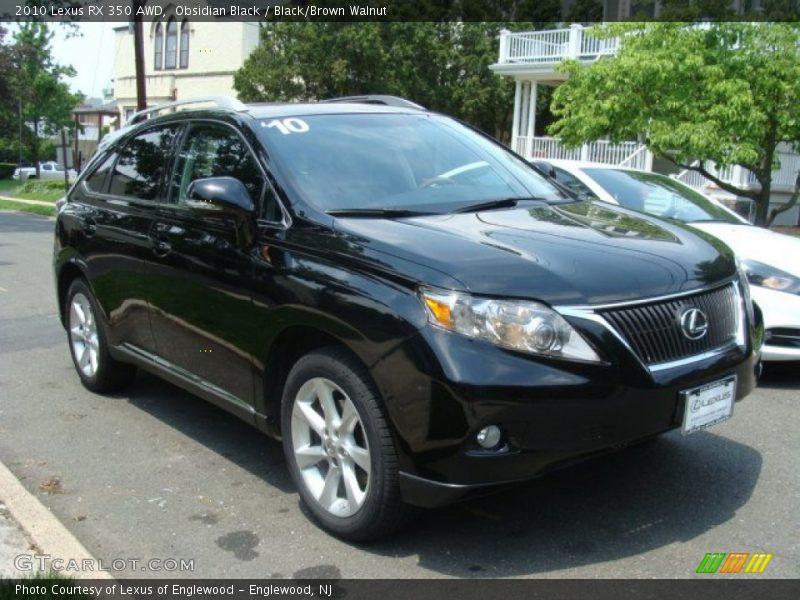 Obsidian Black / Black/Brown Walnut 2010 Lexus RX 350 AWD