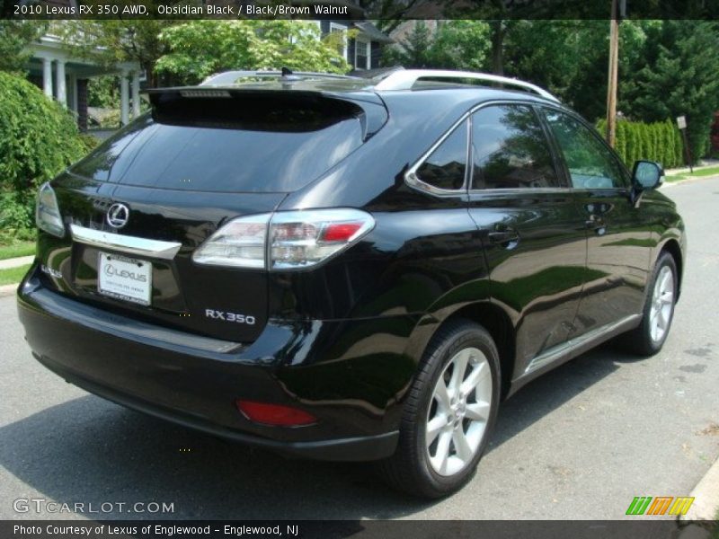 Obsidian Black / Black/Brown Walnut 2010 Lexus RX 350 AWD