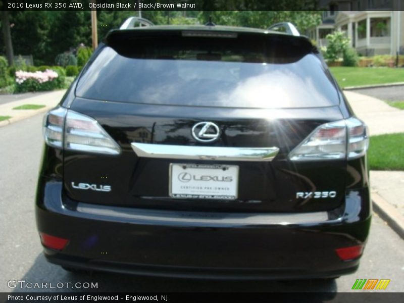 Obsidian Black / Black/Brown Walnut 2010 Lexus RX 350 AWD