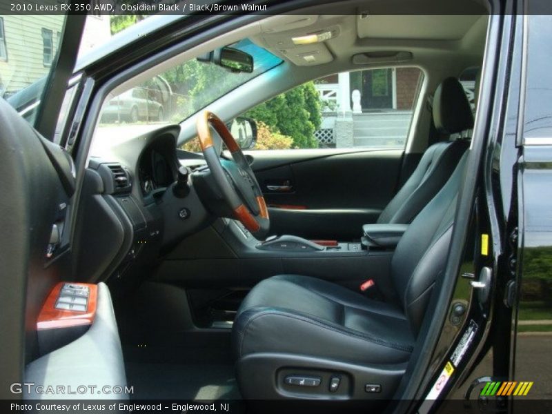 Obsidian Black / Black/Brown Walnut 2010 Lexus RX 350 AWD