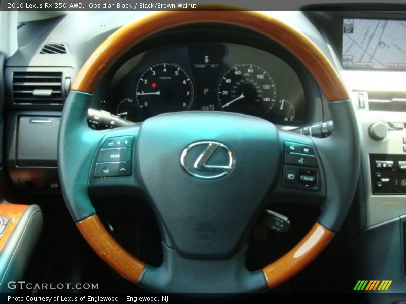 Obsidian Black / Black/Brown Walnut 2010 Lexus RX 350 AWD