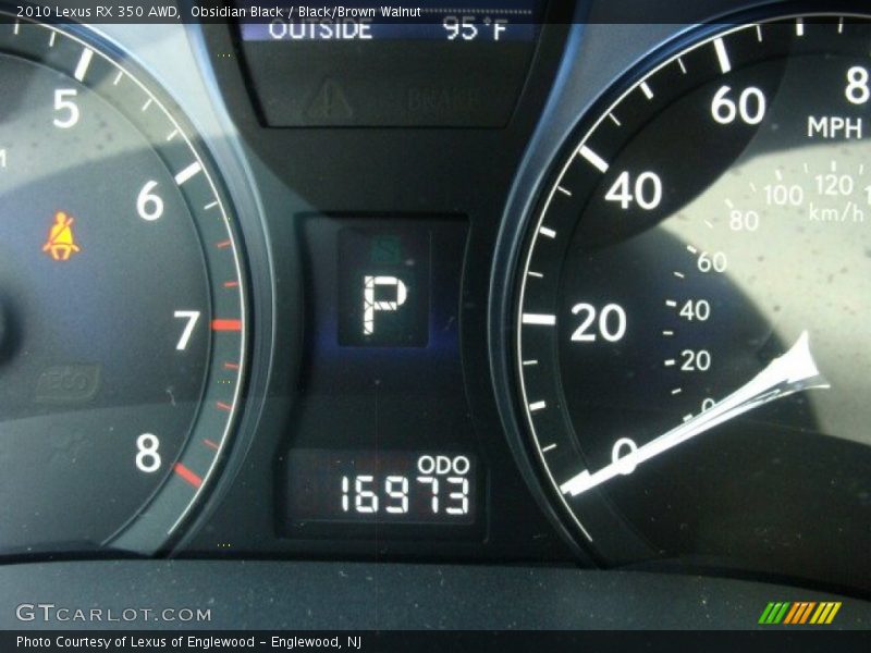 Obsidian Black / Black/Brown Walnut 2010 Lexus RX 350 AWD
