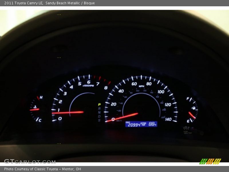 Sandy Beach Metallic / Bisque 2011 Toyota Camry LE