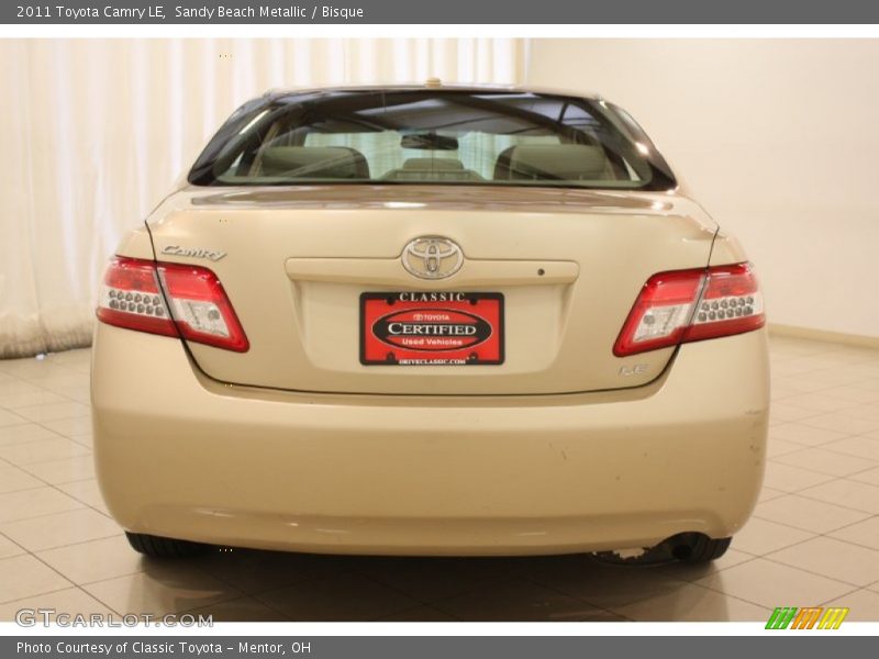 Sandy Beach Metallic / Bisque 2011 Toyota Camry LE