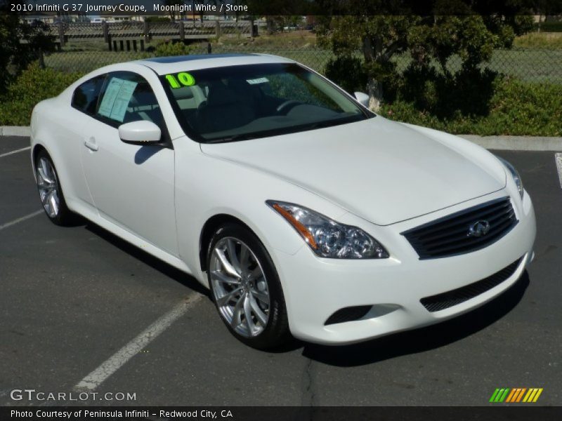 Moonlight White / Stone 2010 Infiniti G 37 Journey Coupe