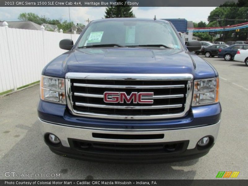 Heritage Blue Metallic / Ebony 2013 GMC Sierra 1500 SLE Crew Cab 4x4