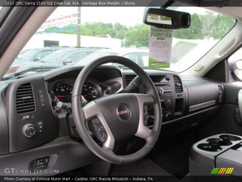 Heritage Blue Metallic / Ebony 2013 GMC Sierra 1500 SLE Crew Cab 4x4