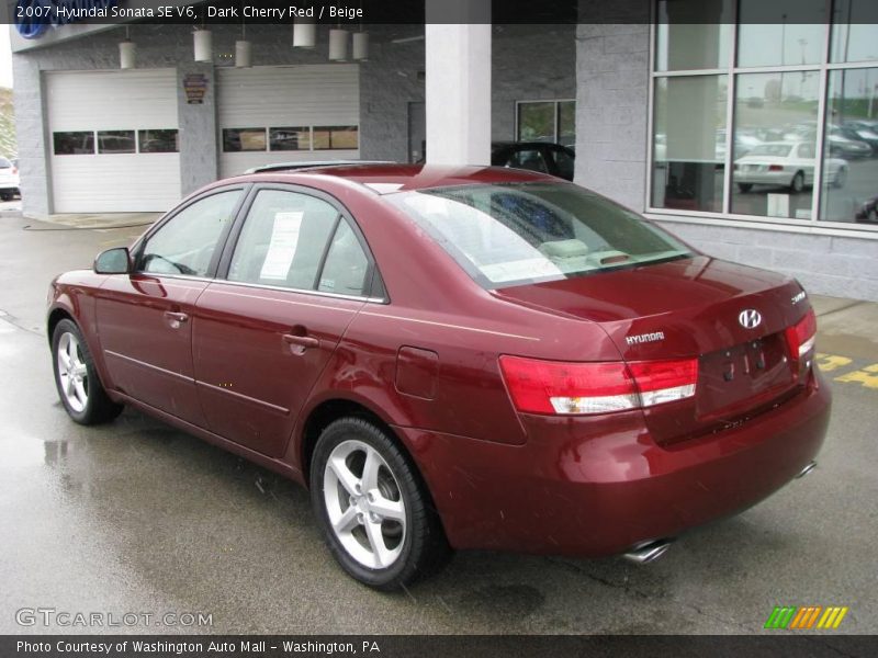 Dark Cherry Red / Beige 2007 Hyundai Sonata SE V6