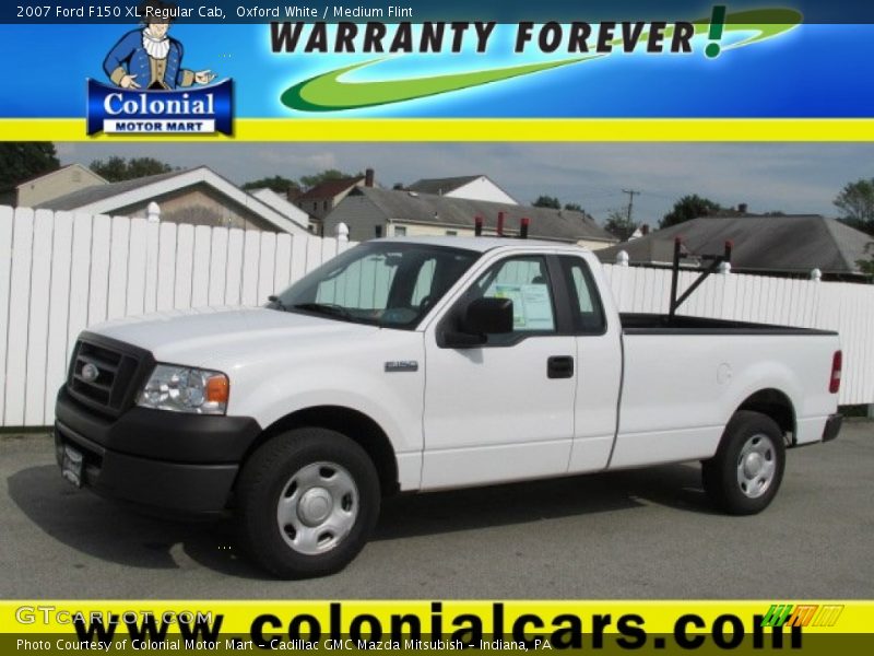 Oxford White / Medium Flint 2007 Ford F150 XL Regular Cab