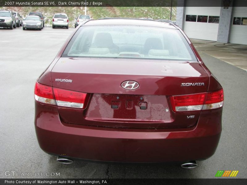 Dark Cherry Red / Beige 2007 Hyundai Sonata SE V6