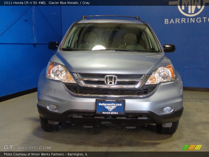 Glacier Blue Metallic / Gray 2011 Honda CR-V EX 4WD