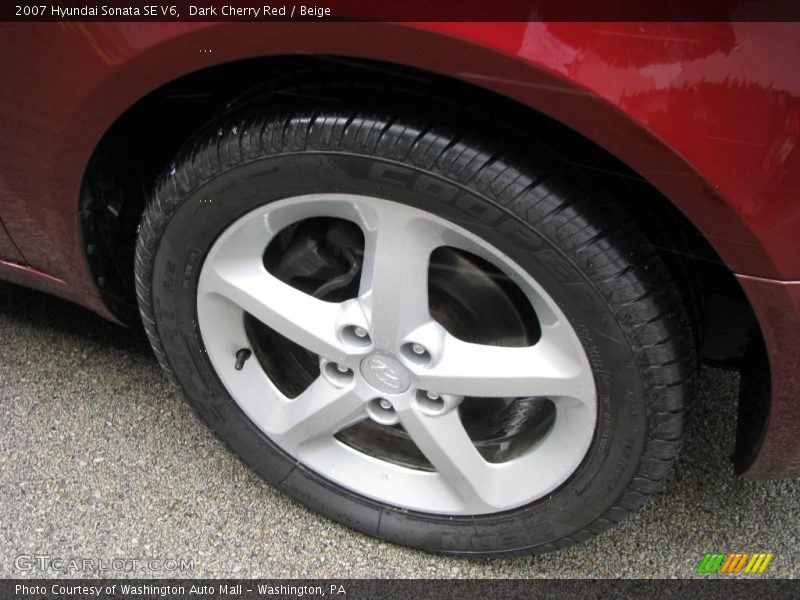 Dark Cherry Red / Beige 2007 Hyundai Sonata SE V6