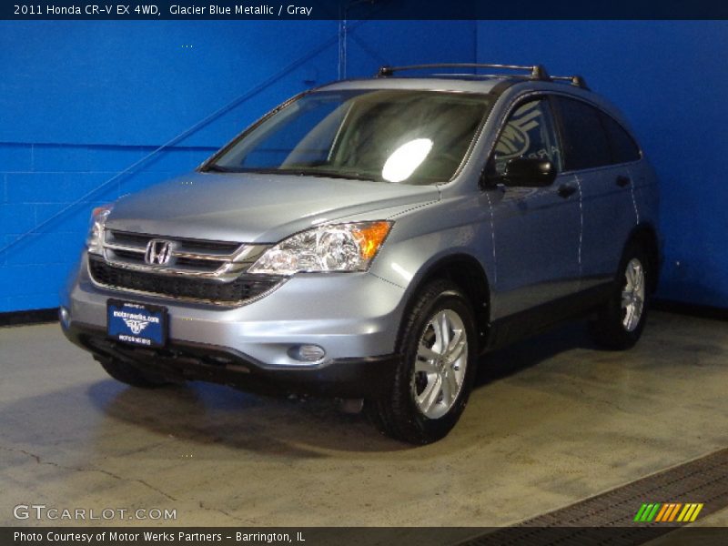 Glacier Blue Metallic / Gray 2011 Honda CR-V EX 4WD