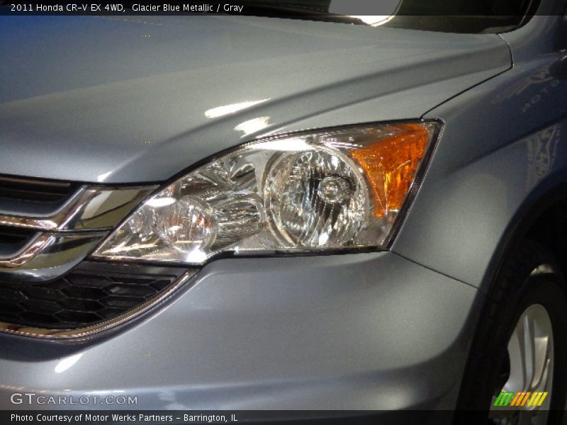 Glacier Blue Metallic / Gray 2011 Honda CR-V EX 4WD