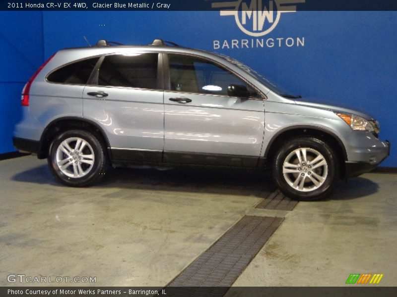 Glacier Blue Metallic / Gray 2011 Honda CR-V EX 4WD