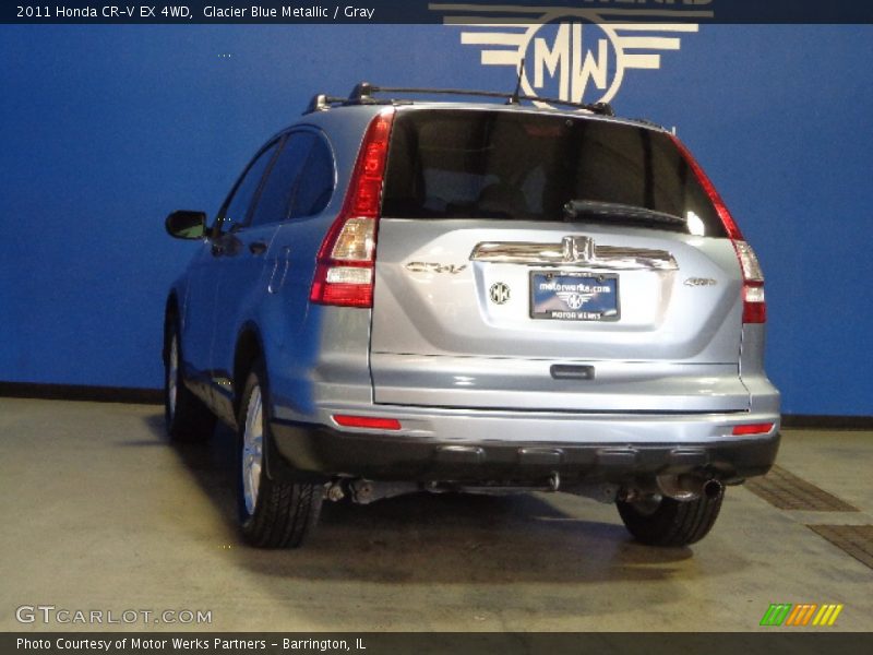 Glacier Blue Metallic / Gray 2011 Honda CR-V EX 4WD