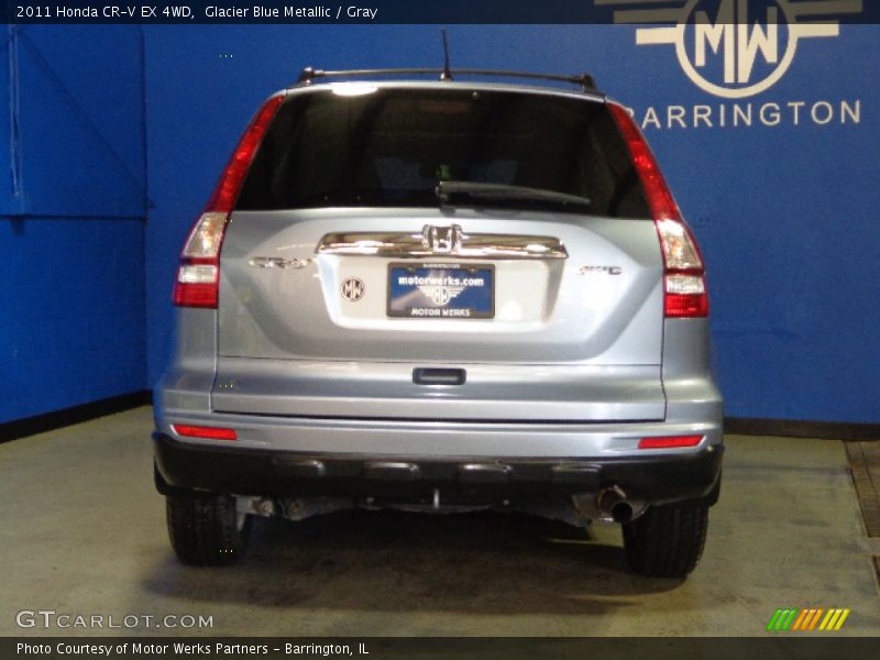 Glacier Blue Metallic / Gray 2011 Honda CR-V EX 4WD