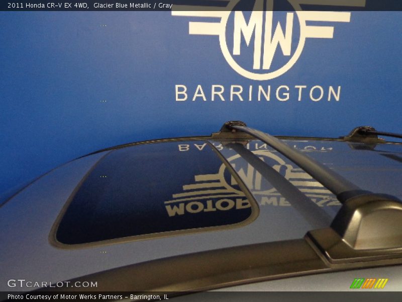 Glacier Blue Metallic / Gray 2011 Honda CR-V EX 4WD